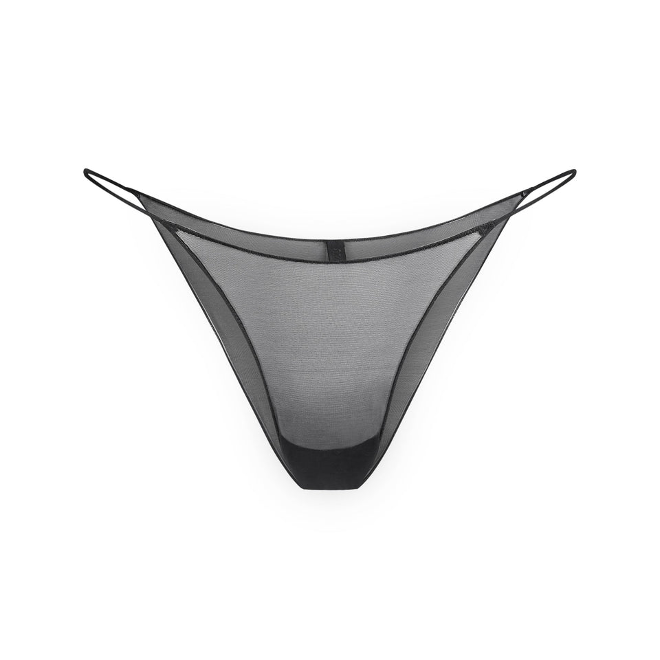ULTRA FINE MESH STRING BIKINI | OBSIDIAN