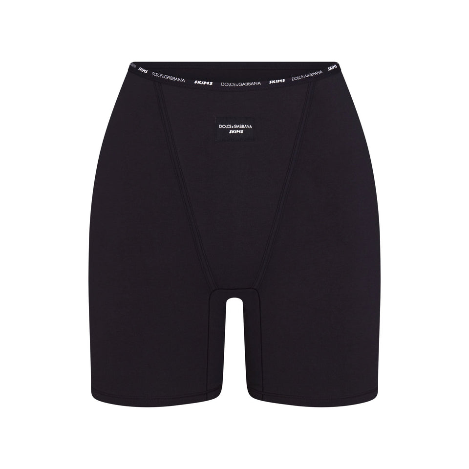 DOLCE&GABBANA X SKIMS COTTON JERSEY BOXER | ONYX