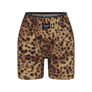 DOLCE&GABBANA X SKIMS COTTON RIB BOXER | LEOPARD