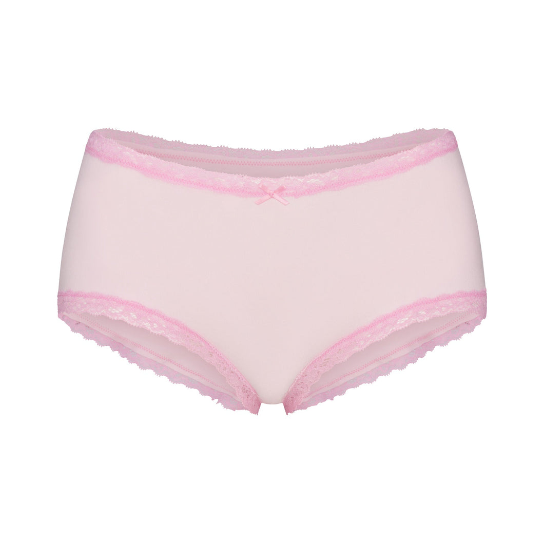 LIGHTWEIGHT COTTON LACE BOY SHORT | CHERRY BLOSSOM