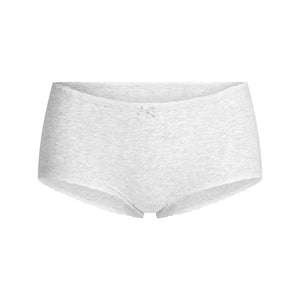 LIGHTWEIGHT COTTON LACE BOY SHORT | LIGHT HEATHER GREY