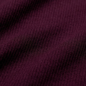 COTTON RIB T-SHIRT | CURRANT