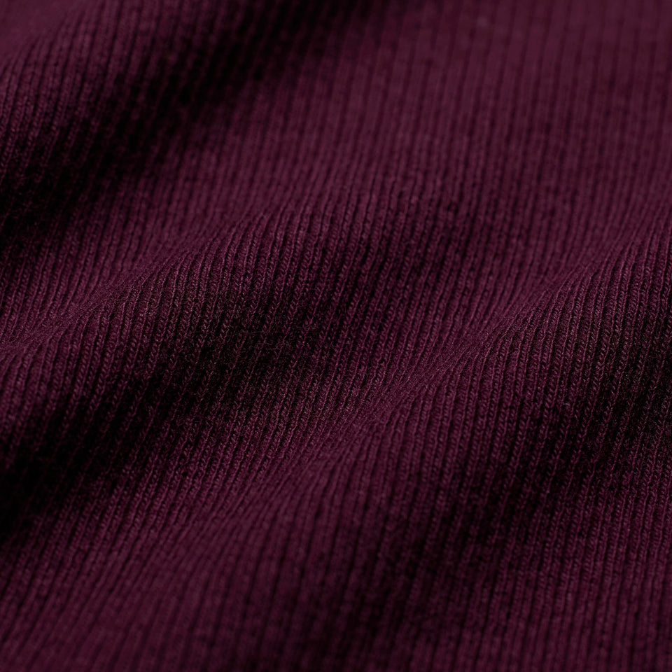 COTTON RIB T-SHIRT | CURRANT