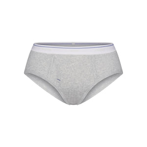 COTTON RIB HIPSTER | LIGHT HEATHER GREY STRIPE