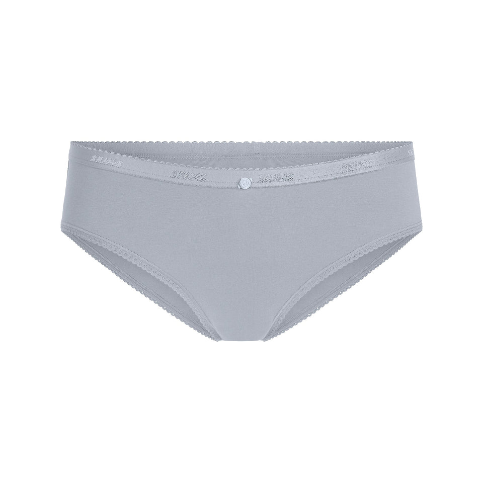 LIGHTWEIGHT COTTON LOGO PICOT HIPSTER | PEARL TONAL