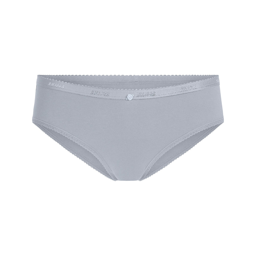 LIGHTWEIGHT COTTON LOGO PICOT HIPSTER | PEARL TONAL