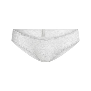 SHEER RIB LOW RISE HIPSTER | LIGHT HEATHER GREY