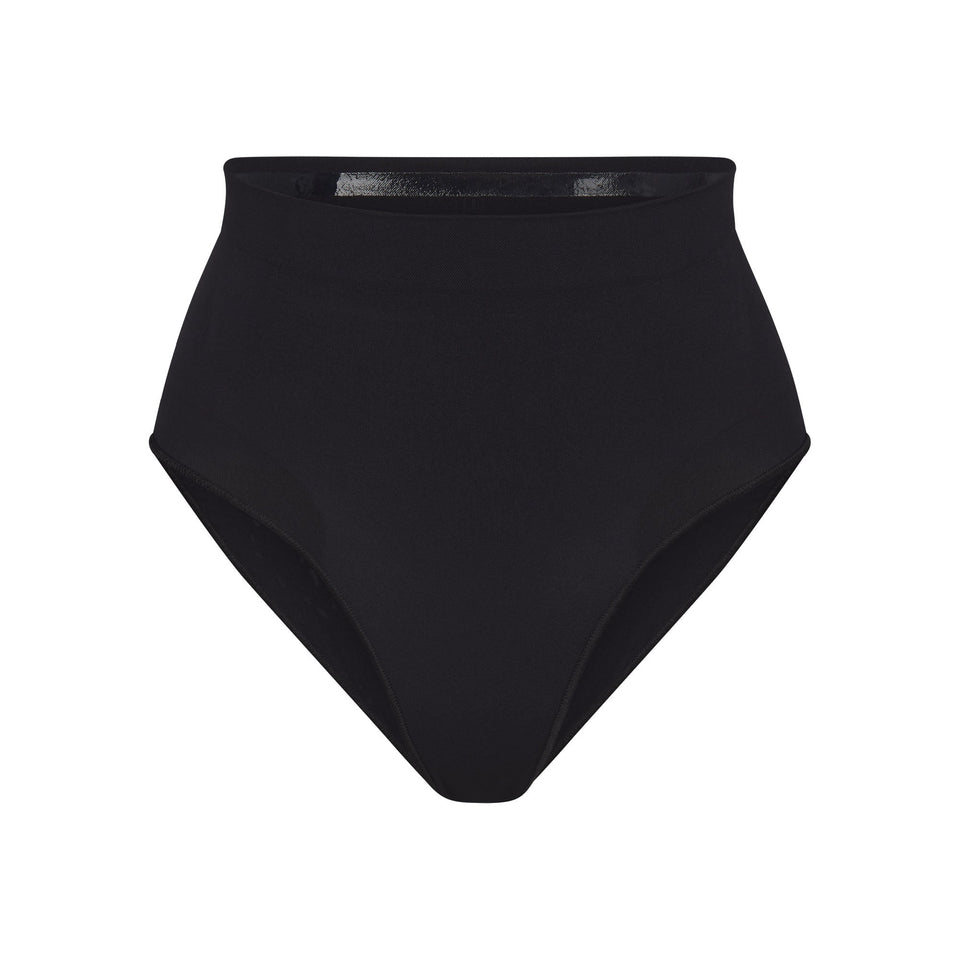 SEAMLESS SCULPT MID WAIST BRIEF | ONYX