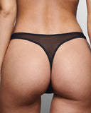ULTRA FINE MESH THONG | ONYX