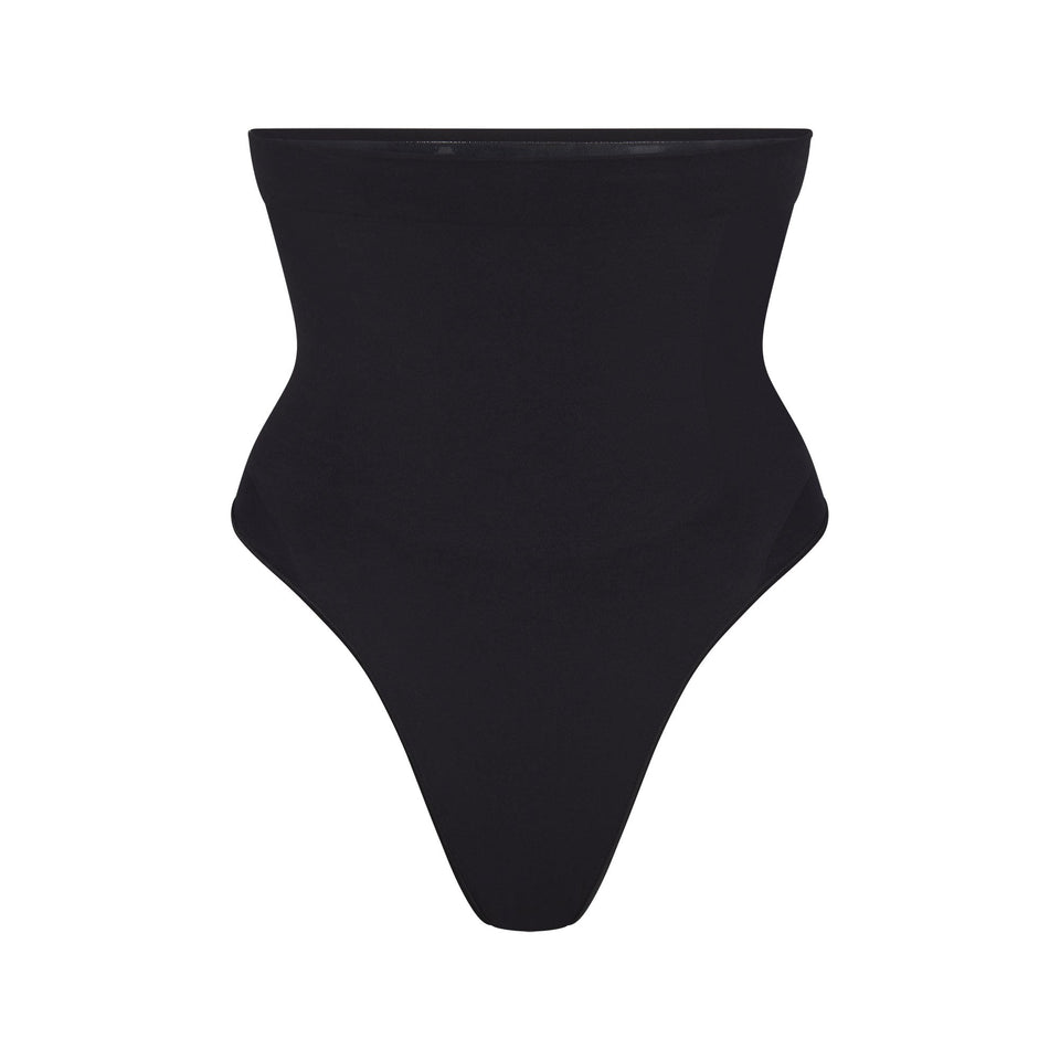 SEAMLESS SCULPT HIGH-WAISTED THONG | ONYX
