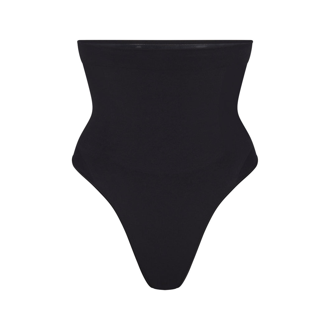 SEAMLESS SCULPT HIGH-WAISTED THONG | ONYX