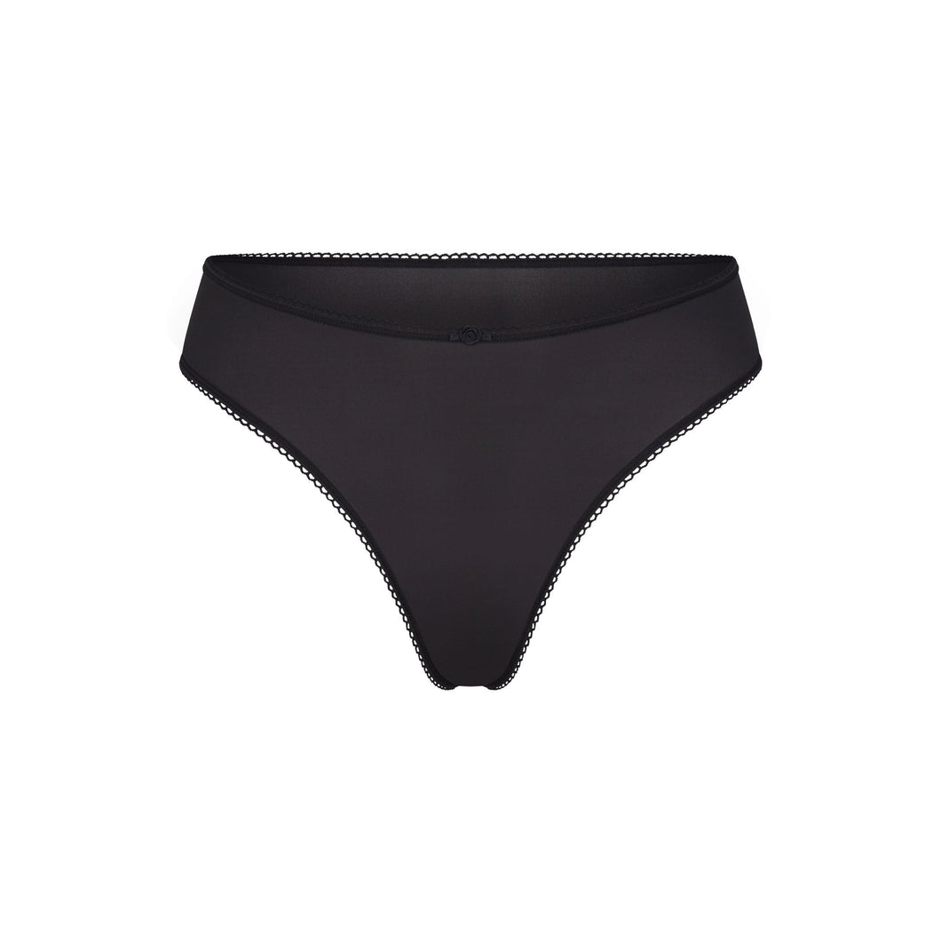 FITS EVERYBODY PICOT THONG | ONYX