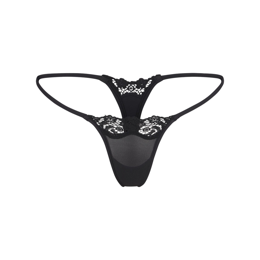 FITS EVERYBODY LACE STRING THONG | ONYX