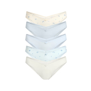 FITS EVERYBODY PICOT TANGA 5-PACK | BLUE QUARTZ MULTI