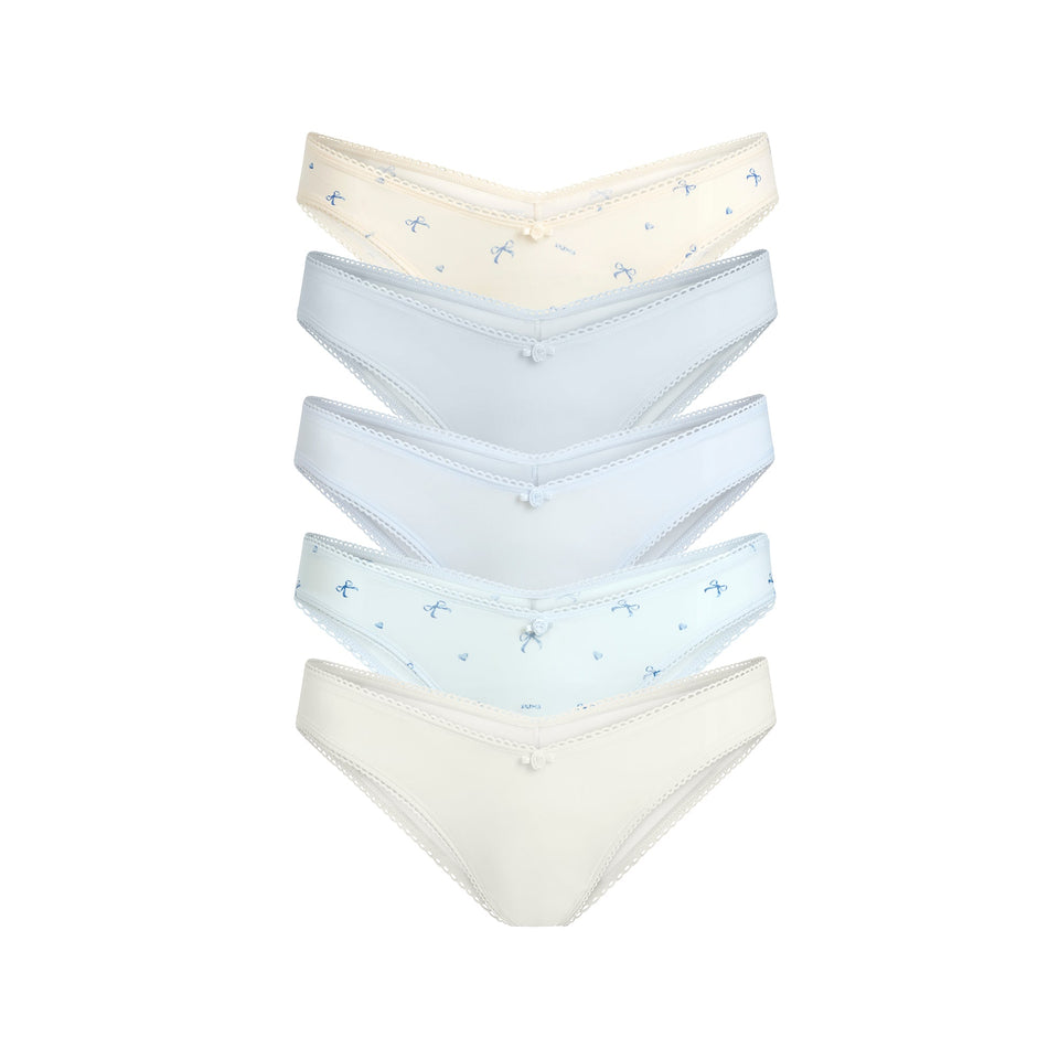 FITS EVERYBODY PICOT TANGA 5-PACK | BLUE QUARTZ MULTI
