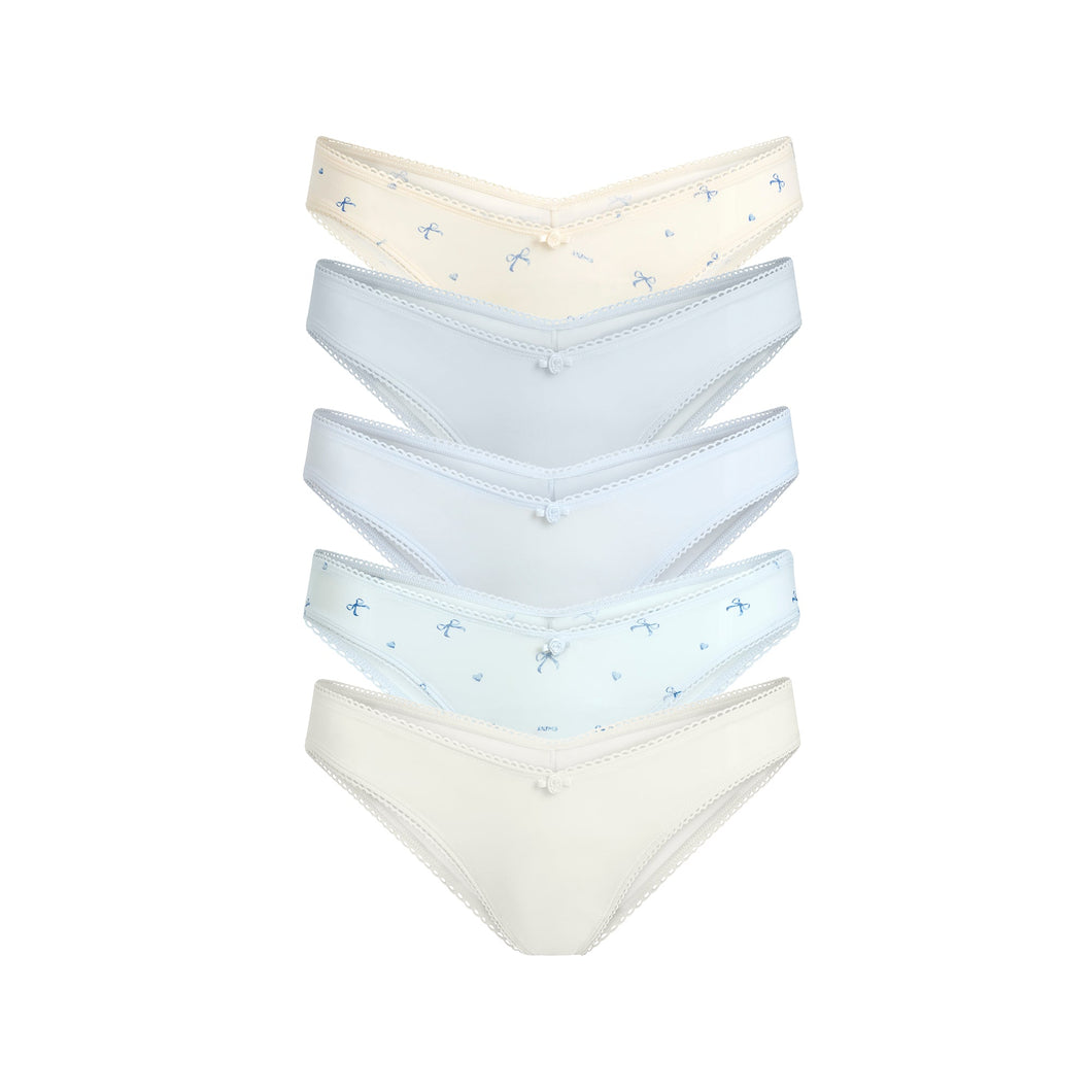 FITS EVERYBODY PICOT TANGA 5-PACK | BLUE QUARTZ MULTI