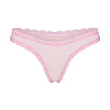 LIGHTWEIGHT COTTON LACE THONG | CHERRY BLOSSOM