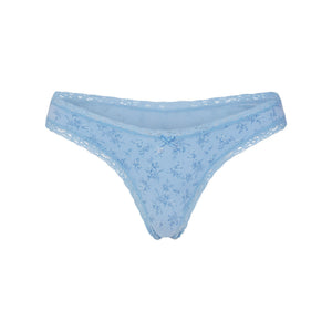 LIGHTWEIGHT COTTON LACE THONG | SURF DAINTY FLORAL PRINT