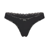 LIGHTWEIGHT COTTON LACE THONG | SOOT