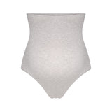 COTTON JERSEY MATERNITY HIGH-WAISTED THONG | LIGHT HEATHER GREY