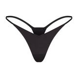 SHINE FOUNDATIONS DEEP V FRONT STRING THONG | ONYX