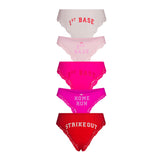 FITS EVERYBODY LACE THONG AND BIKINI 5-PACK | HOME RUN MULTI