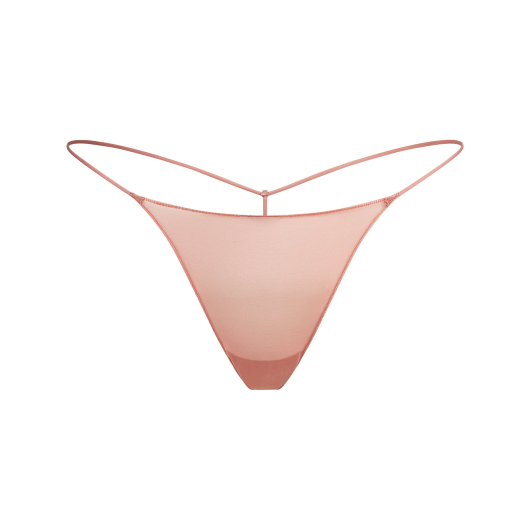 ULTRA FINE MESH STRING THONG | TERRACOTTA