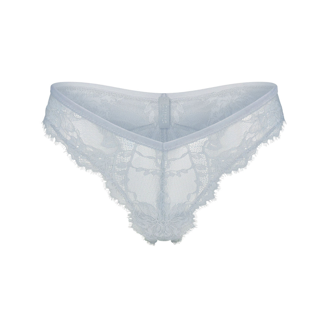 VELVET LACE DIPPED THONG | PLATINUM HEART BREAKER