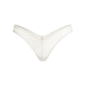 ULTRA FINE LACE BUTTERFLY THONG | MARBLE