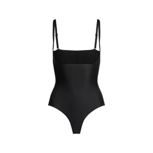 SKIMS BODY CORE SCULPT OPEN BUST THONG BODYSUIT | ONYX