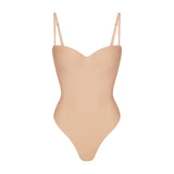 SKIMS BODY UNDERWIRE THONG BODYSUIT | CLAY