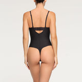 SKIMS BODY UNDERWIRE THONG BODYSUIT | ONYX
