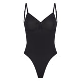SEAMLESS SCULPT LOW BACK THONG BODYSUIT | ONYX