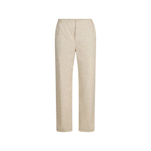 COTTON POPLIN MENS LONG SLEEP SET | TAN PAISLEY PRINT