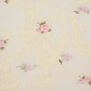 STRETCH LACE BOY SHORT | BUTTER ROSEBUD PRINT