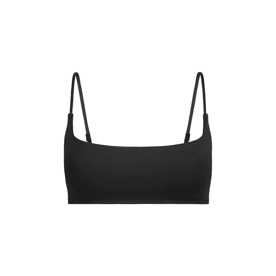 ICONIC SWIM SQUARE NECK BIKINI TOP | OBSIDIAN
