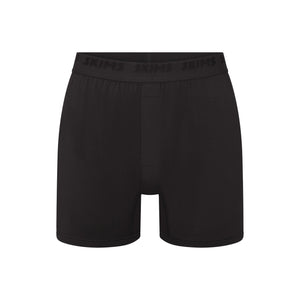 SKIMS STRETCH MENS KNIT BOXER | OBSIDIAN