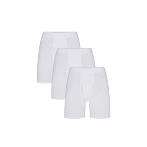 SKIMS BASICS MENS COTTON BOXER BRIEF 3-PACK | CHALK