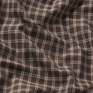 COTTON POPLIN MENS LOGO BAND BOXER | ESPRESSO CHECK