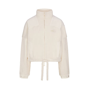 TEDDY BOXY ZIP UP | ECRU