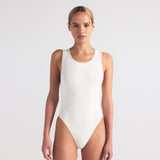 COTTON JERSEY TANK BODYSUIT | MARBLE