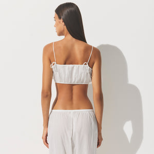 COTTON VOILE SUPER CROPPED CAMI | MARBLE