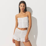 COTTON VOILE CROPPED CAMI | MARBLE