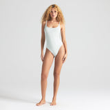 DROP NEEDLE POINTELLE CAMI BODYSUIT | FROST