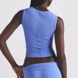 SOFT LOUNGE V NECK TANK | CIELO