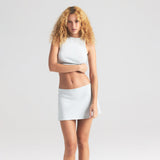 DROP NEEDLE POINTELLE CROPPED TANK | FROST