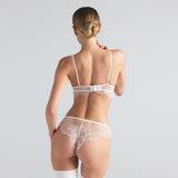ULTRA FINE LACE SCOOP BRA | MARBLE