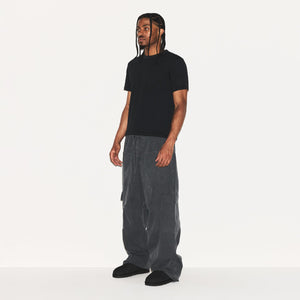 SKIMS COTTON MENS SLIM CROPPED T-SHIRT | ONYX