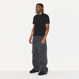 SKIMS COTTON MENS SLIM CROPPED T-SHIRT | ONYX