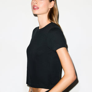 WORN IN JERSEY BABY TEE | ONYX